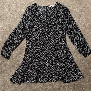LOFT Black and White hearts Dress